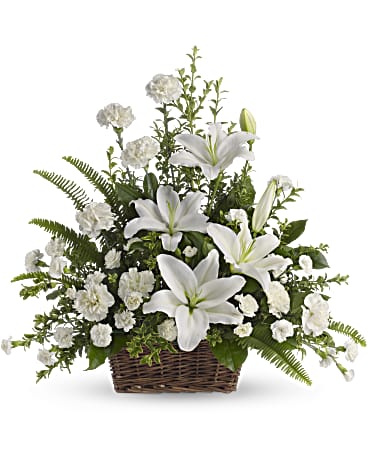 White Lily Basket