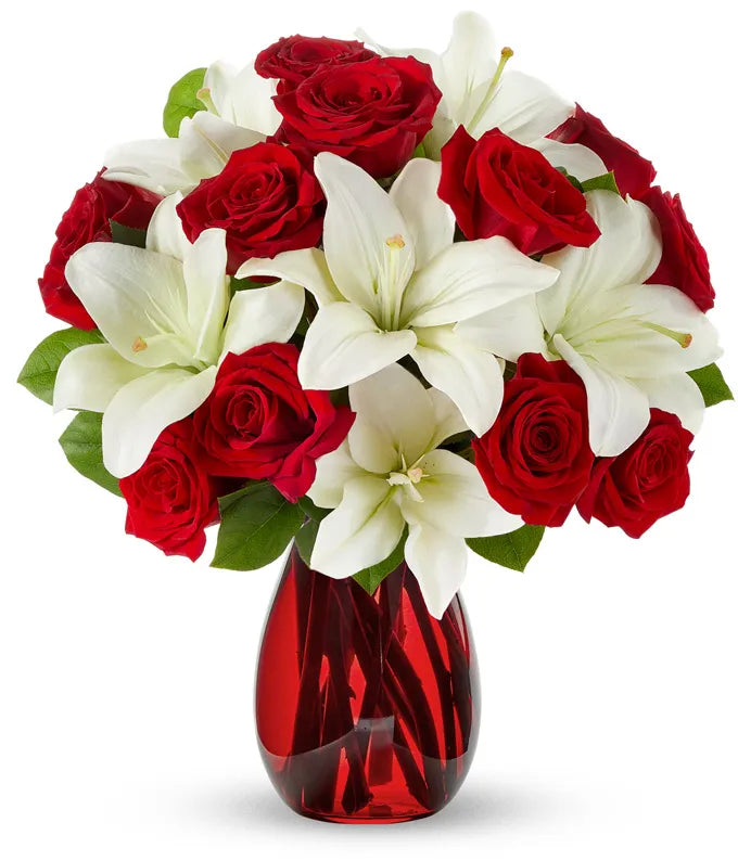 Red Roses & White Lilies